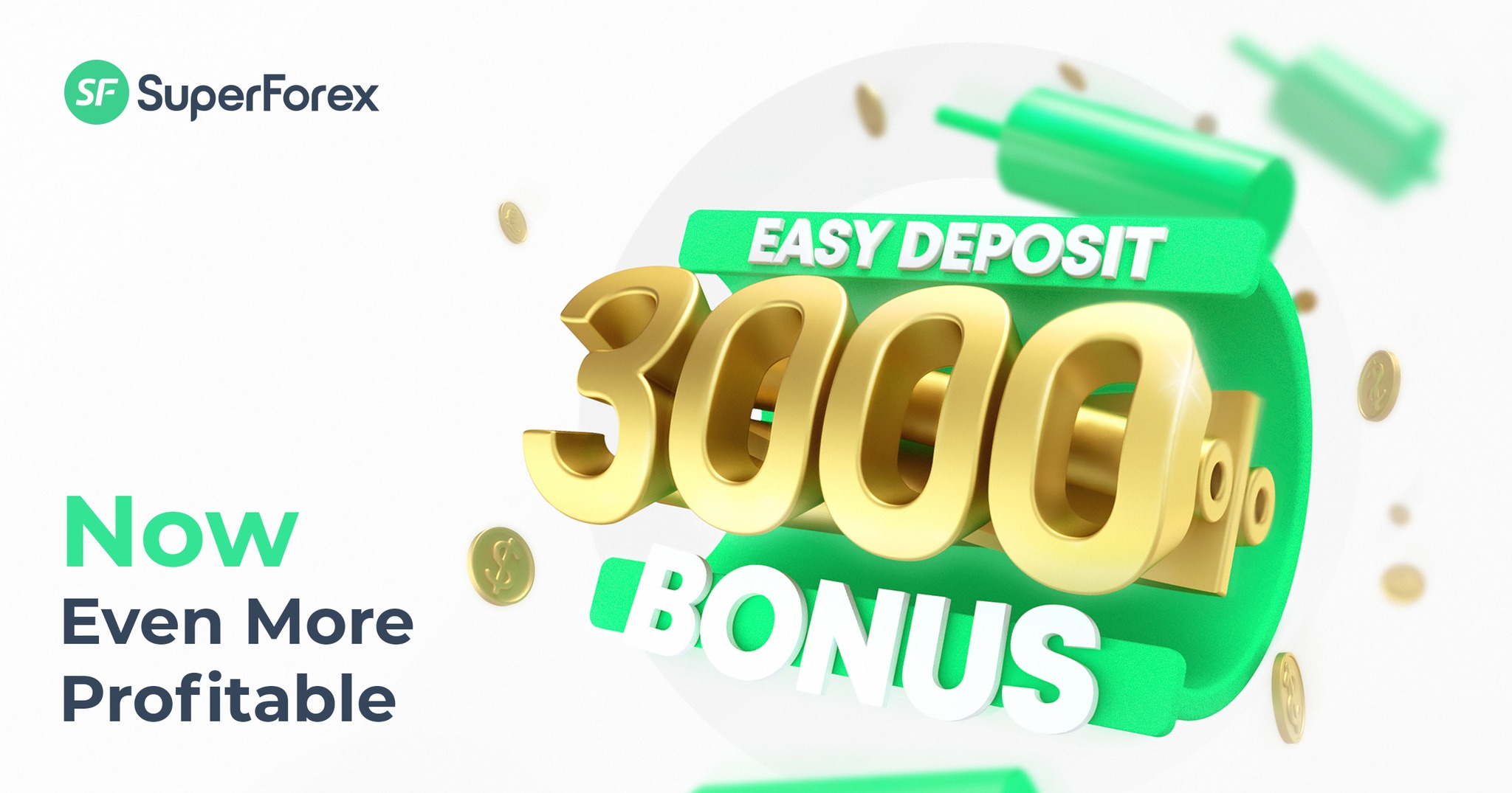 Get 3000% SuperForex Easy Deposit Bonus