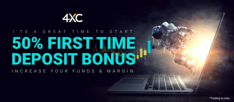 Get 50% 4XC First Time Forex Deposit Bonus