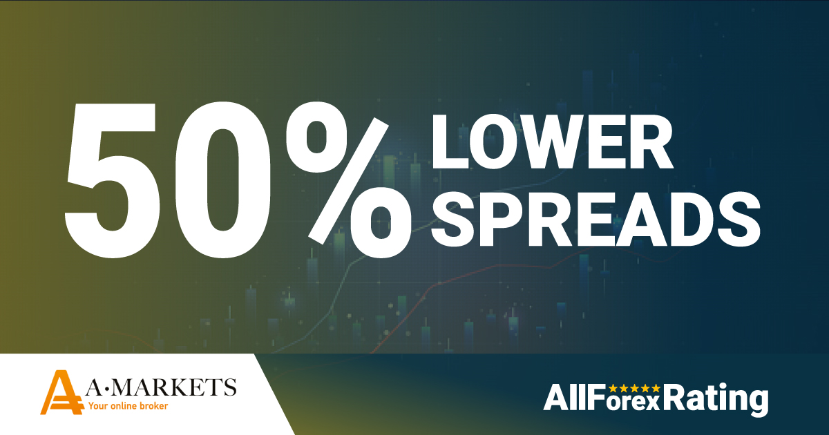 The AMarkets Online Broker 50% Lower Spreads On US indexes