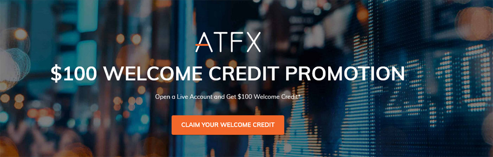 ATFX $100 Withdrawable Welcome Credit Bonus Promotions