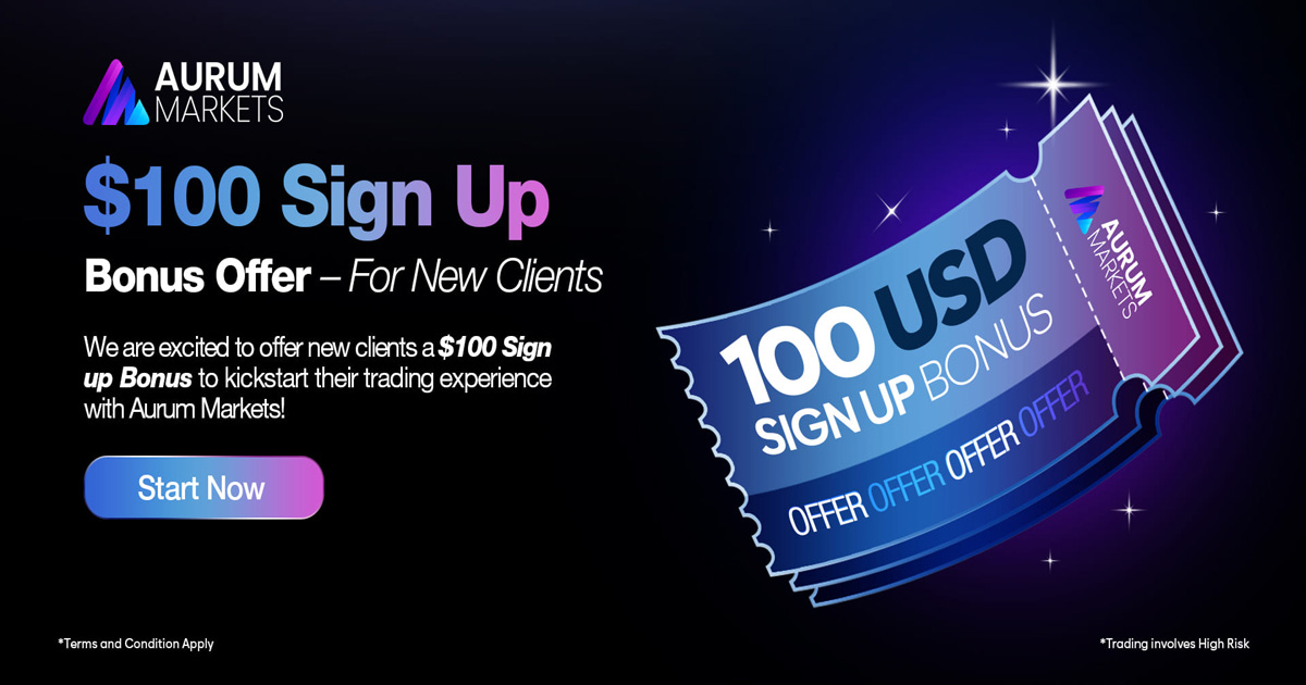 Get a Free $100 No Deposit Required from Aurum Markets