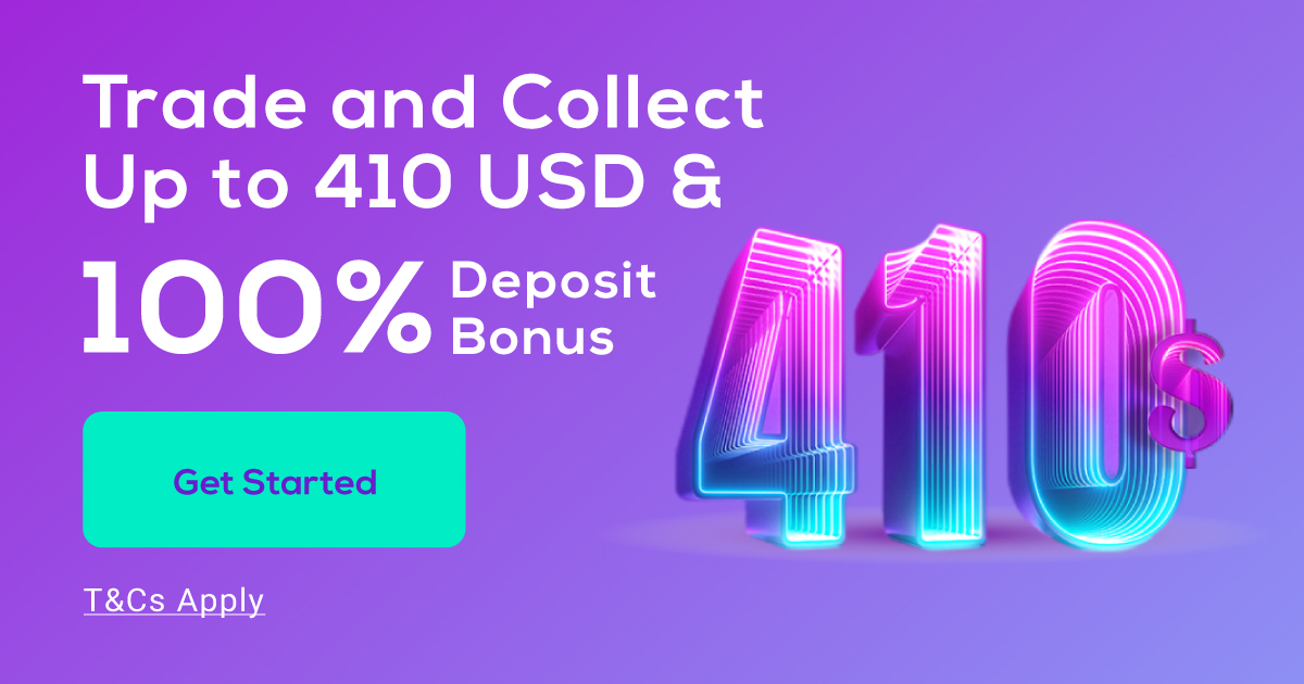 $410 Free Cash Rewards and 100% Forex Deposit Bonus
