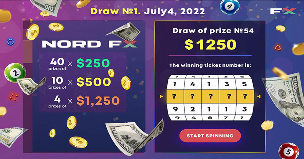 NordFX Super Lottery First 54 Prizes Worth $20,000 Drawn