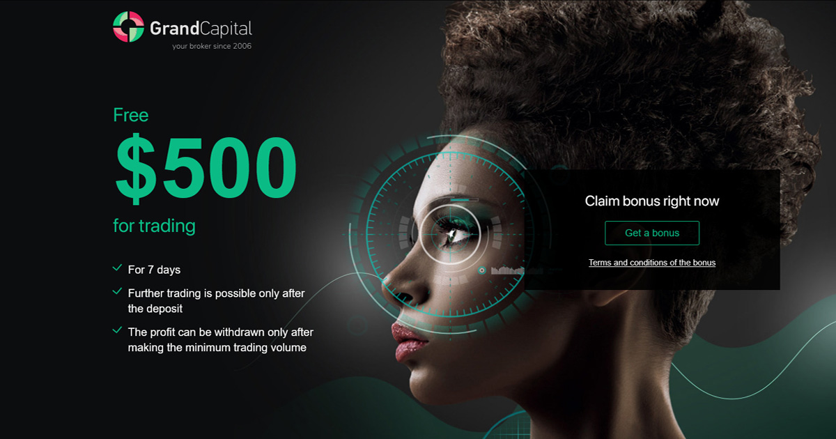 Get the $500 No-Deposit Forex Bonus from Grand Capital