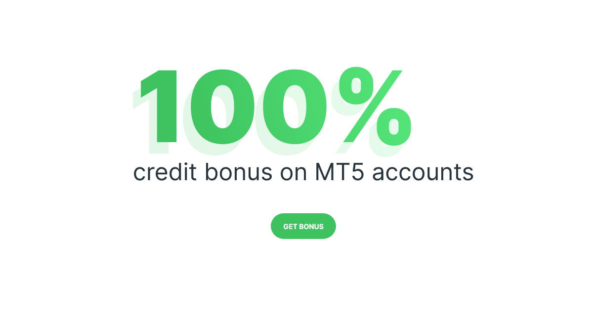 100% Trading Credit Bonus on MetaTrader5 (MT5) Accounts